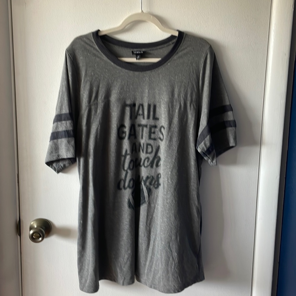 Torrid “Tailgates and Touchdowns” Gray Shirt